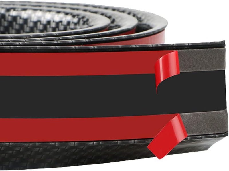 TuTuYa Universal Carbon Fiber Trunk Spoiler Lip Kit, 4.92ft/1.5m Universal Spoiler Car Rubber Strip Bar Spoiler Tailfin Tailfin Rear Wing Tailgate Hatchback for Most of Popular Cars - Image 3
